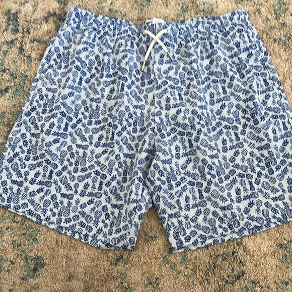 NWOT Bermies Pineapple Swim Shorts size medium 7” inseam - Picture 2 of 5